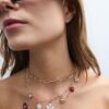 Conjunto de 3 colares com vários pingentes