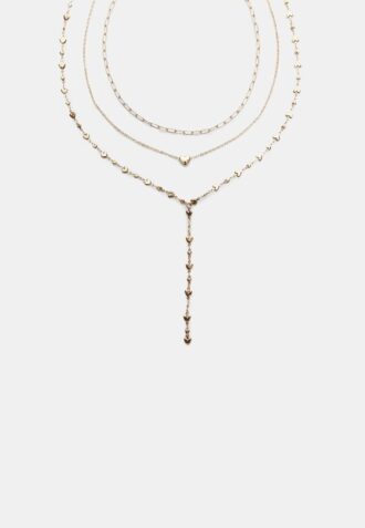 Conjunto de 3 colares Lariat Heart