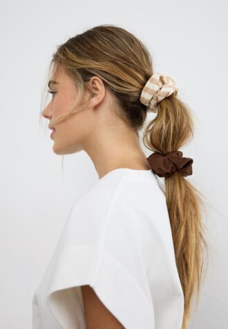 Conjunto de 3 elásticos para o cabelo às riscas