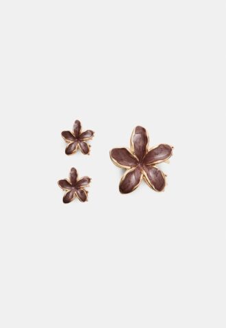 Conjunto de 3 ganchos de cabelo florais