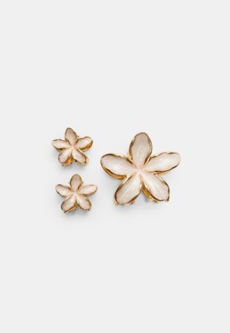 Conjunto de 3 ganchos de cabelo florais
