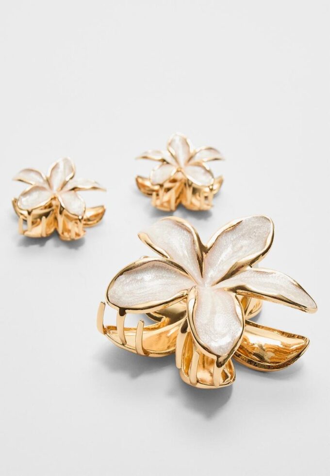 Conjunto de 3 ganchos de cabelo florais
