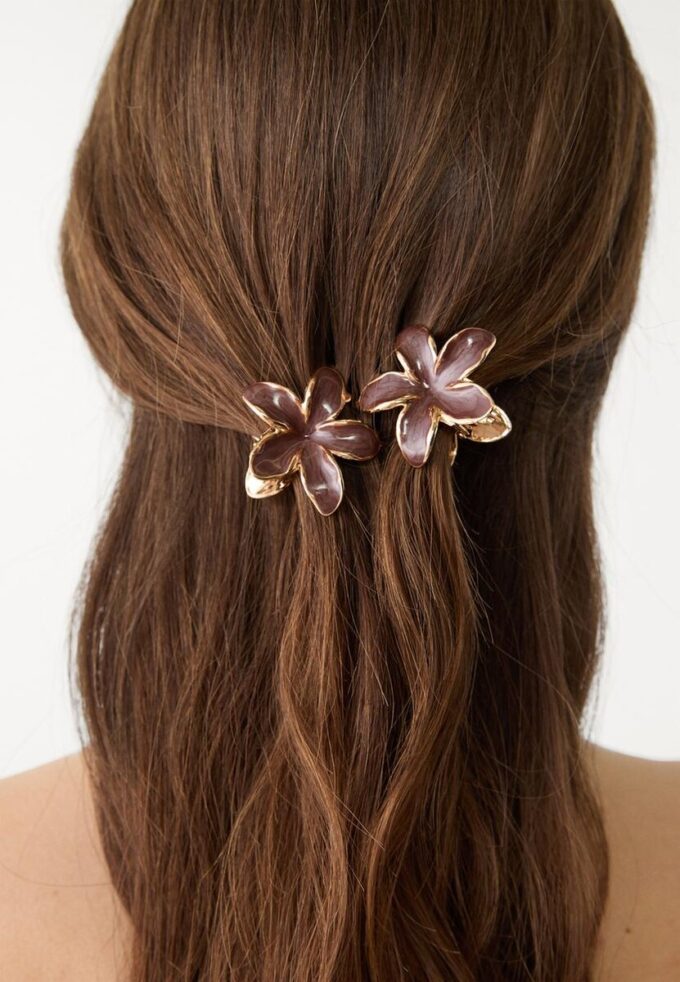 Conjunto de 3 ganchos de cabelo florais