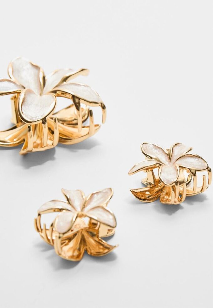 Conjunto de 3 ganchos de cabelo florais