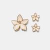 Conjunto de 3 ganchos em forma de flor