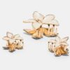 Conjunto de 3 ganchos em forma de flor