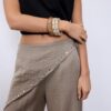 Conjunto de 3 pulseiras rígidas com tachas