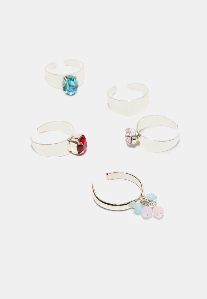 Conjunto de 5 anéis para os dedos dos pés Conjunto de 5 anéis para os dedos dos pés