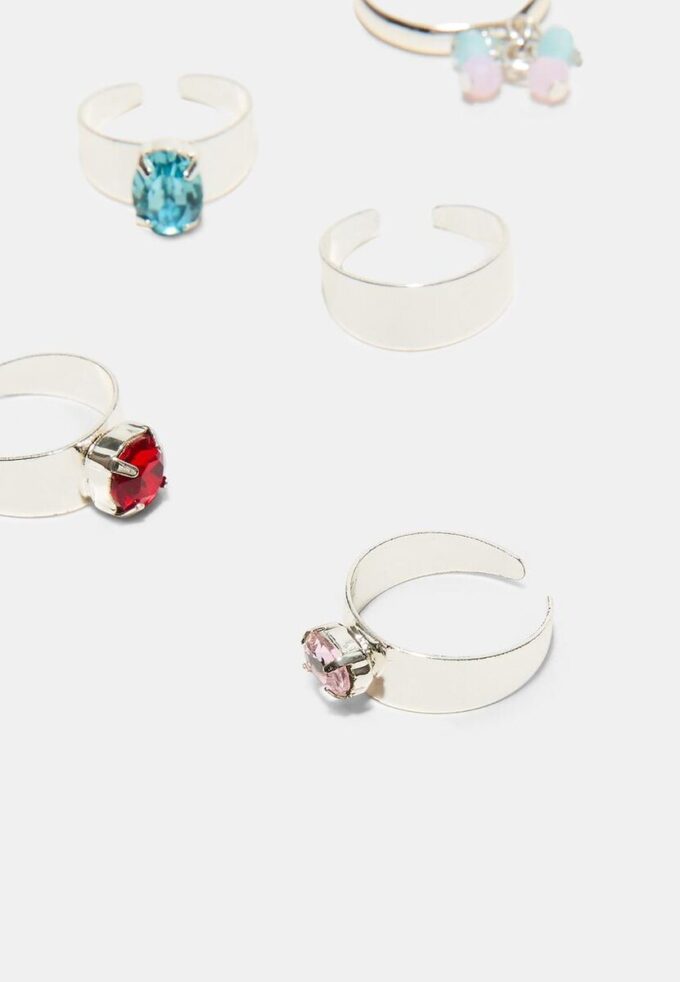 Conjunto de 5 anéis para os dedos dos pés Conjunto de 5 anéis para os dedos dos pés