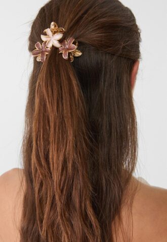 Conjunto de 6 mini ganchos de cabelo com flores