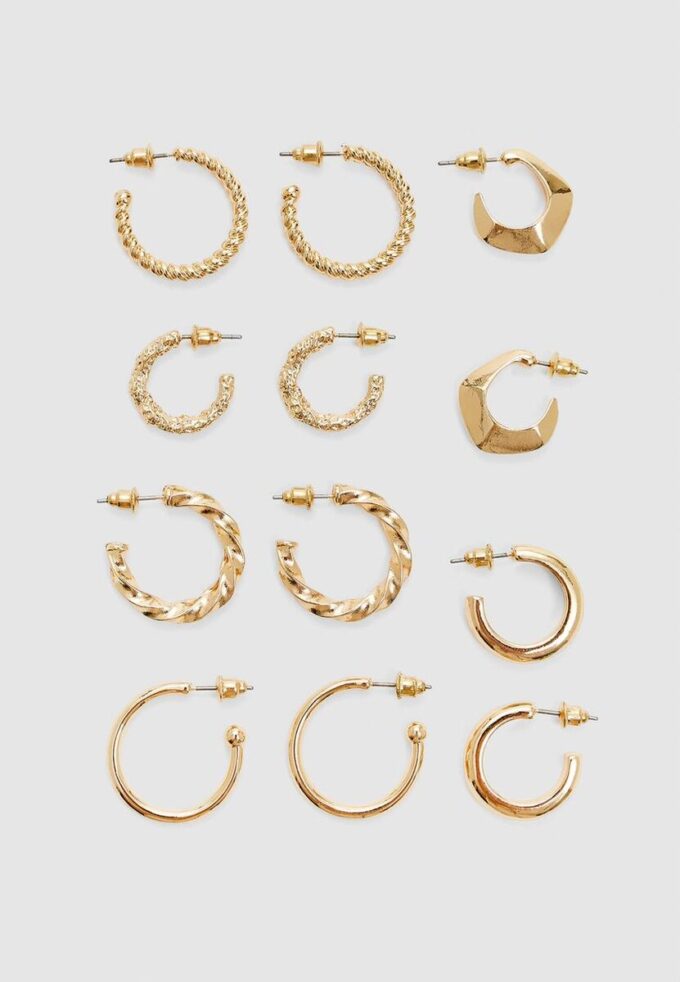Conjunto de 6 pares de brincos básicos