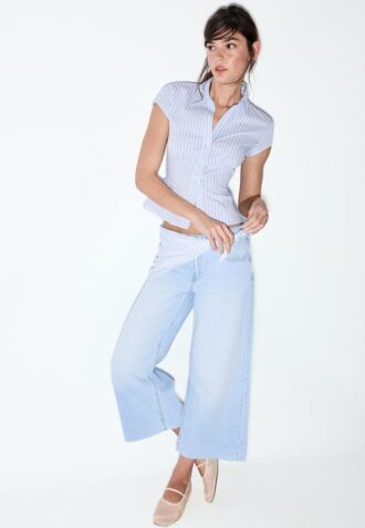Culotte de ganga com detalhe de lenço