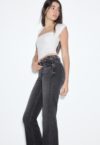 D67 Calças de ganga slim bootcut