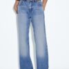 D68 Calças de ganga boot-cut com cinto D68 Calças de ganga boot-cut com cinto