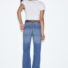 D68 Calças de ganga boot-cut com cinto D68 Calças de ganga boot-cut com cinto