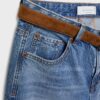 D68 Calças de ganga boot-cut com cinto D68 Calças de ganga boot-cut com cinto