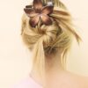 Ganchos de cabelo com flores