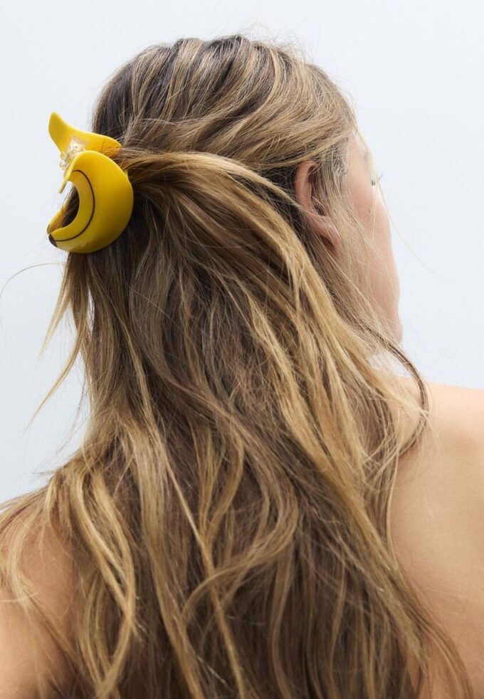 Ganchos de cabelo em forma de banana