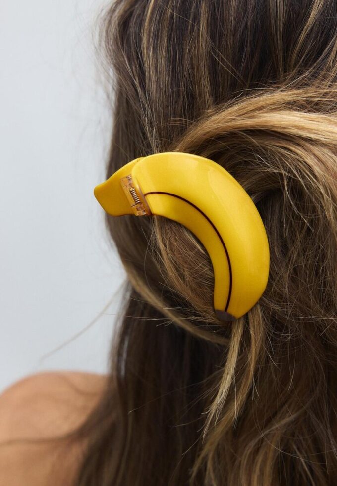 Ganchos de cabelo em forma de banana