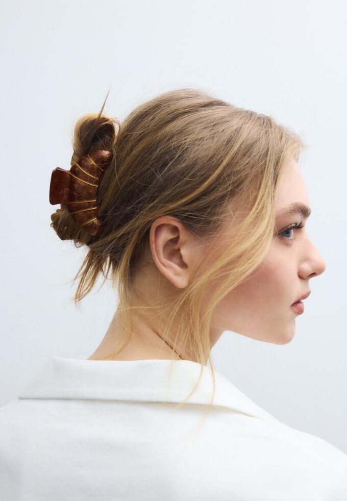 Ganchos de cabelo em forma de croissant