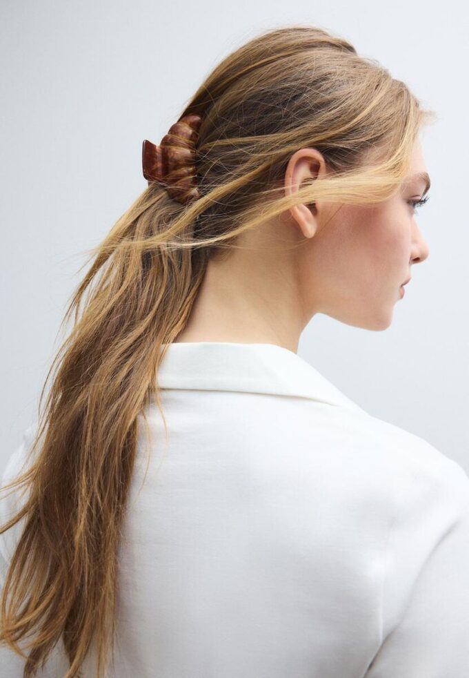 Ganchos de cabelo em forma de croissant
