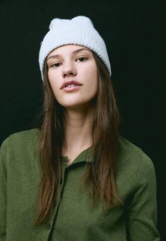 Gorro canelado com placa