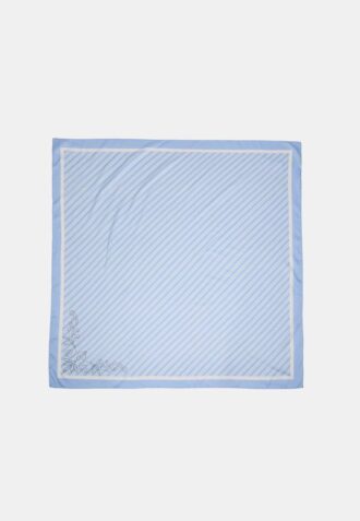 Lenço com riscas diagonais e detalhes