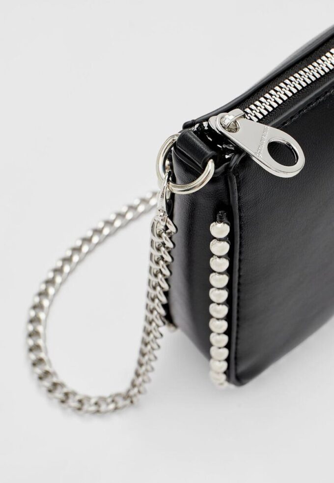 Mini-bolsa com contas