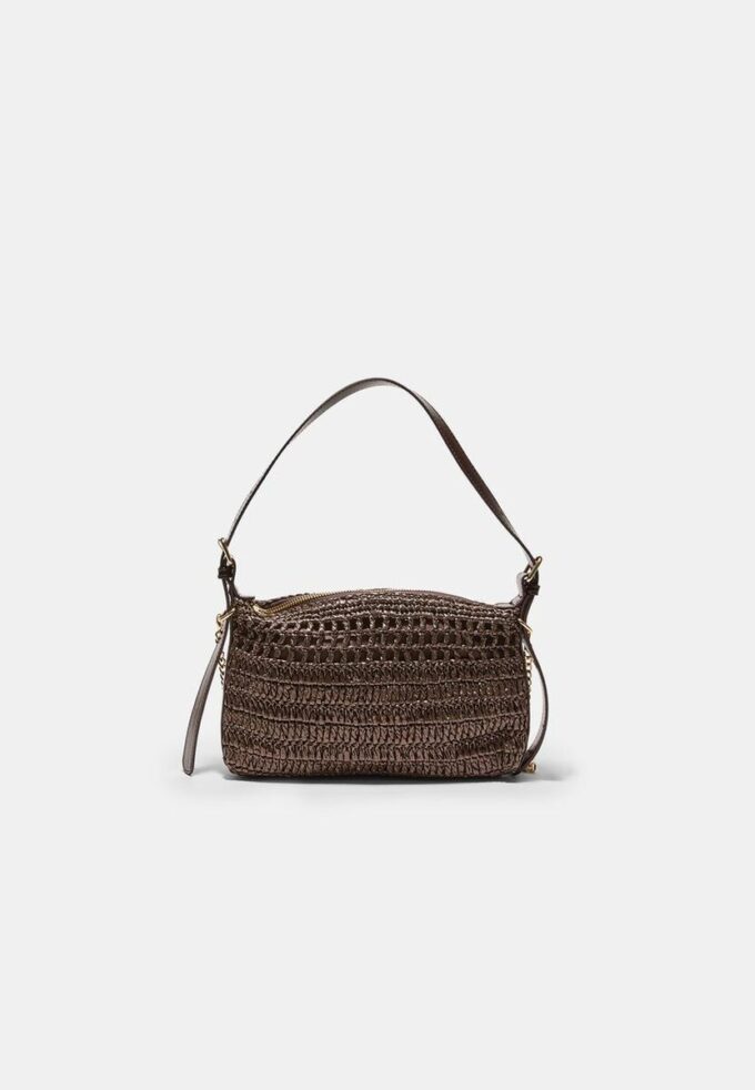 Mini-bolsa de ombro em croché Mini-bolsa de ombro em croché