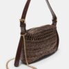 Mini-bolsa de ombro em croché Mini-bolsa de ombro em croché
