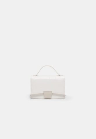 Mini-bolsa rígida a tiracolo com efeito de coco
