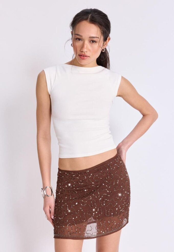 Mini-Skort bordada Mini-Skort bordada