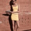Mini-Skort com acabamento em renda