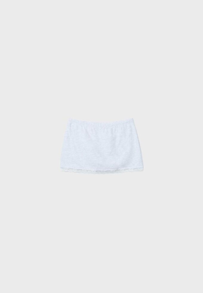 Mini-Skort com acabamento em renda