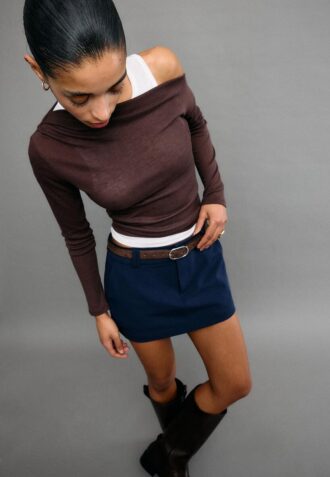Mini-Skort com cinto