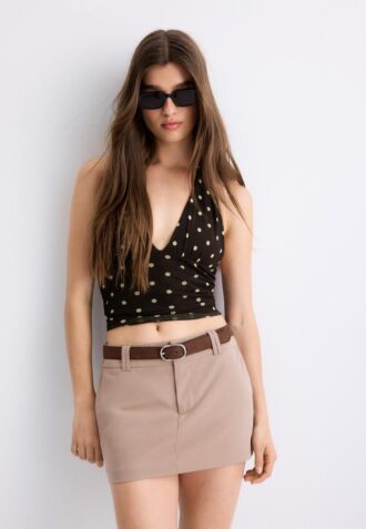 Mini-Skort com cinto