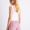 Mini-Skort com listras bordadas