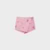 Mini-Skort com listras bordadas