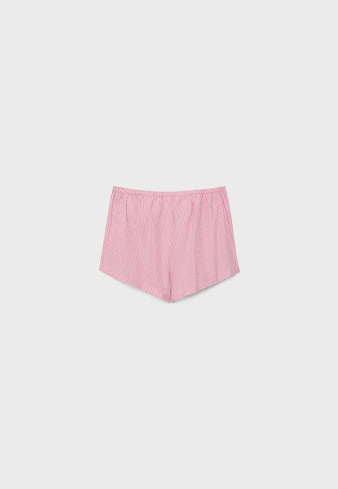 Mini-Skort com listras bordadas