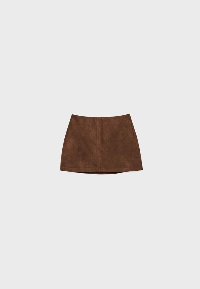 Mini-Skort em camurça sintética Mini-Skort em camurça sintética