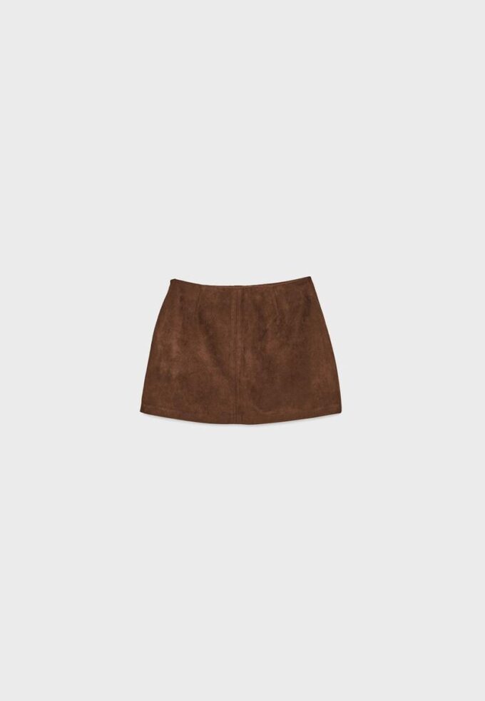Mini-Skort em camurça sintética Mini-Skort em camurça sintética