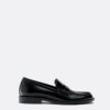 Mocassins com efeito de pele preta
