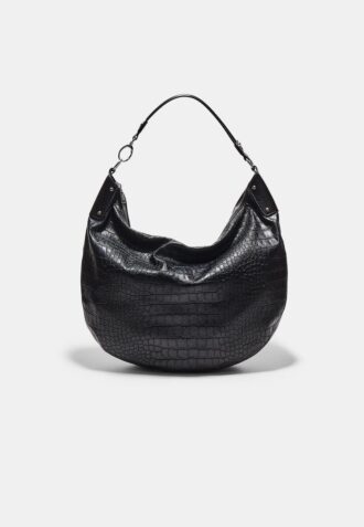 Mochila Hobo com efeito crocodilo