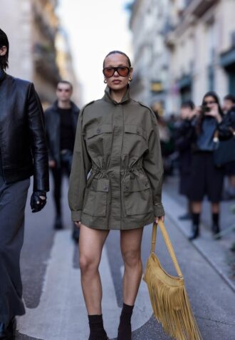 Parka de Algodão com Bolsos