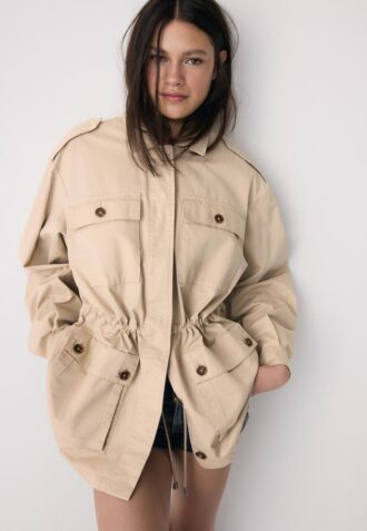 Parka de Algodão com Bolsos