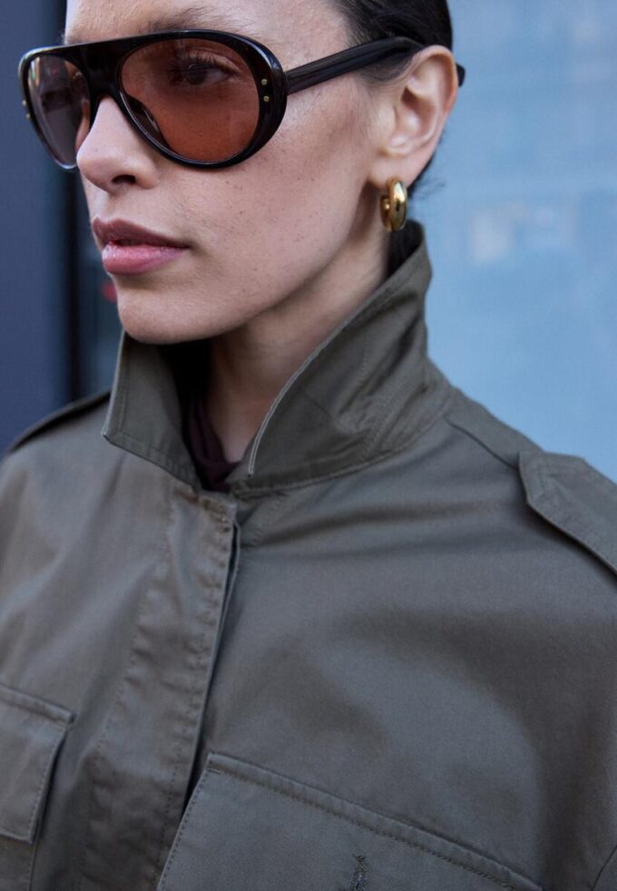 Parka de Algodão com Bolsos Parka de Algodão com Bolsos