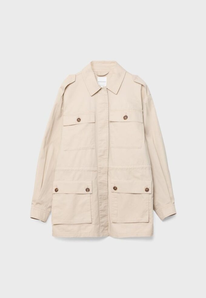 Parka de Algodão com Bolsos