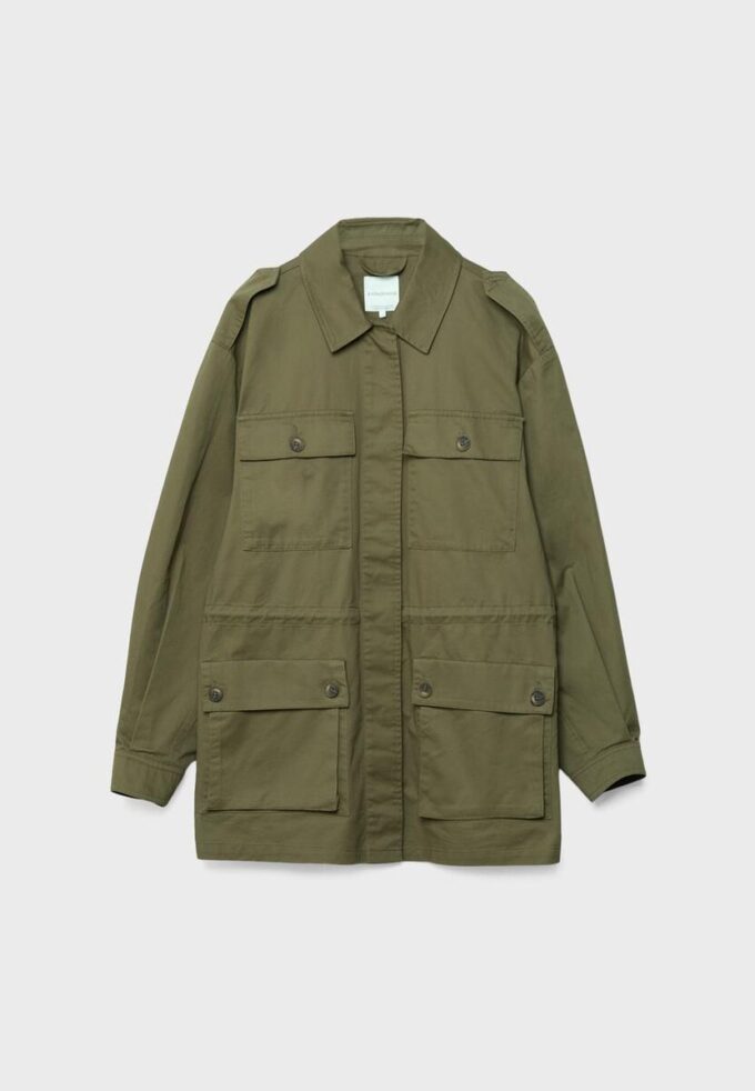 Parka de Algodão com Bolsos Parka de Algodão com Bolsos