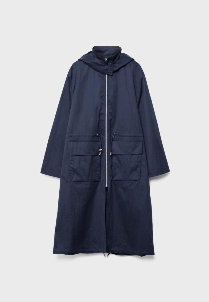 Parka longa e esvoaçante Parka longa e esvoaçante