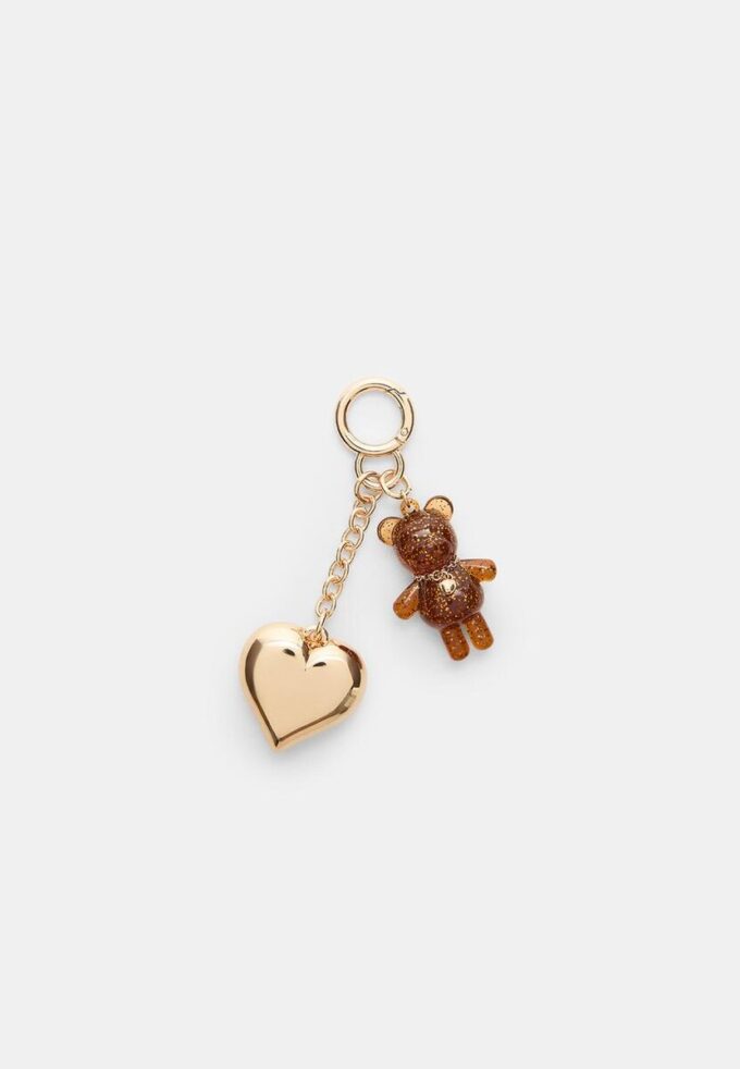 Pingente de urso metálico